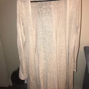 Long tan sweater